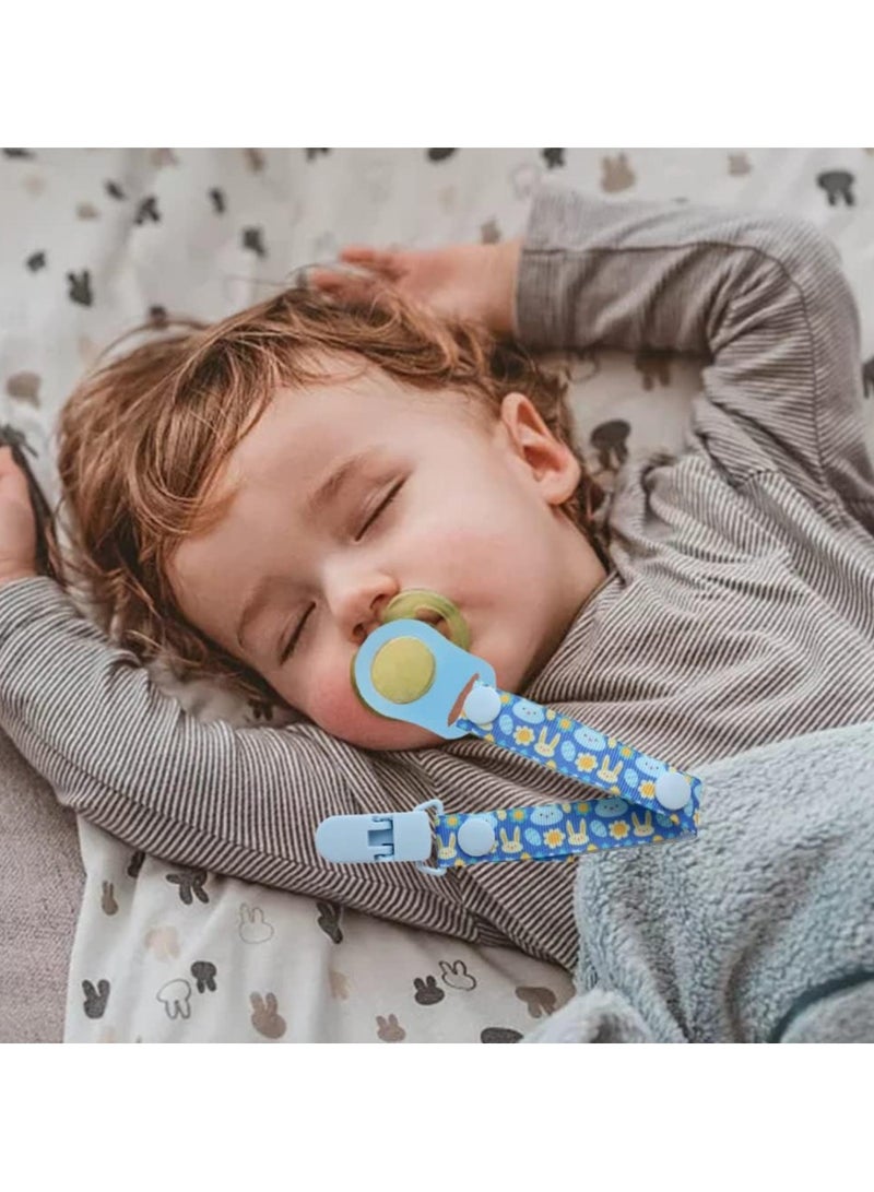 Silicone Dummy Clips Adapter, 6 pcs Baby Pacifier Chain with 6 pcs Adapters, Silicone Ring Adapter, Baby Pacifier Holder Soother Clip Chain Straps, Baby Teething Toys - Image 4
