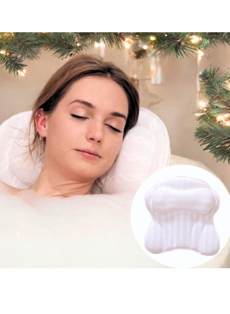 KANDOONA Bath Pillow - Bath Pillows for Tub Neck & Back Support, Luxury Bathtub Pillows for Head & Neck, Soaking, Bubble Bath & Spa, Bathtub Accessories for Women - Gifts for Women,Wife,Girlfriend,Best Friend  - Image 1