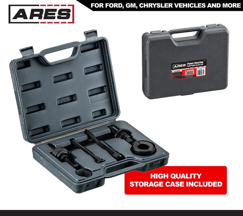 ARES 71001 - Power Steering Pump Pulley Service Set - Releases Power Steering Pulleys from Pump - Fits Pulley Hubs with Diameters of 1 1/8 Inches, 1 1/4 Inches, 1 5/16 Inches, and 1 3/8 Inches - Image 5
