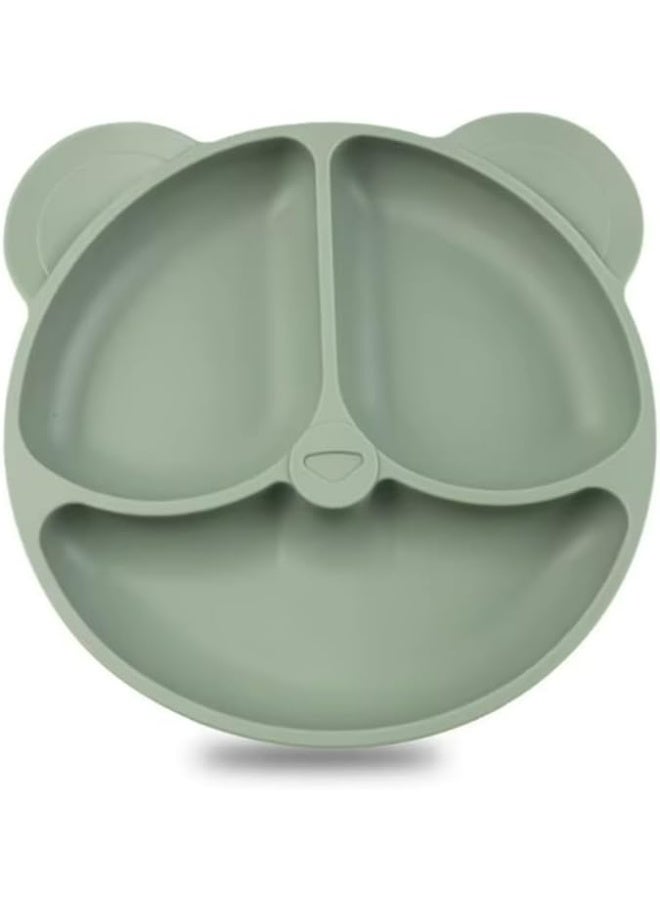 Silicone Baby Feeding Set, Weaning Supplies, Includes Suction Cups, Divided Plates, Adjustable Bib, Baby Utensils, Spoons, Forks, Cup - Image 3