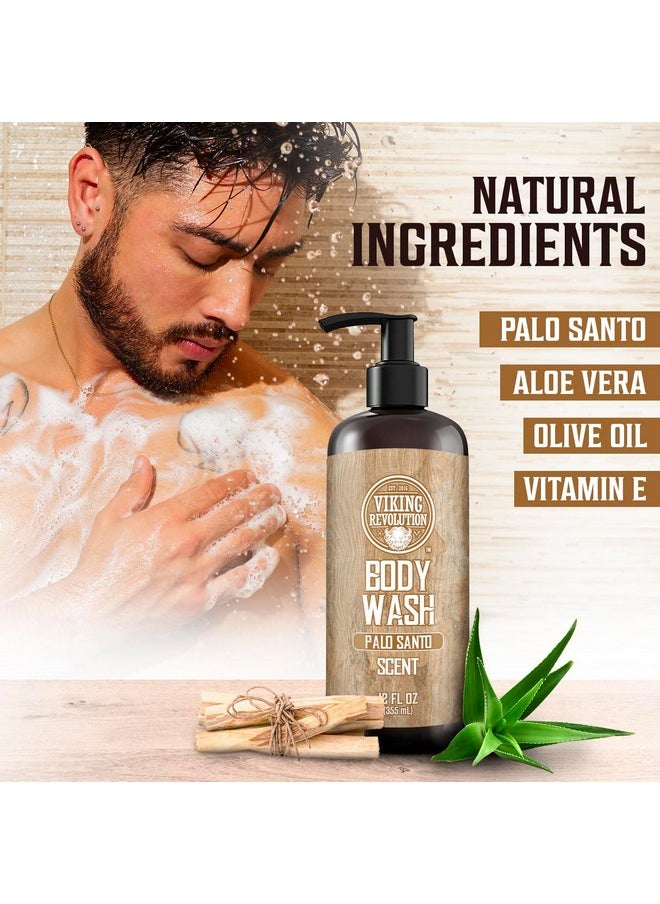 Viking Revolution Viking Revolution Palo Santo Body Wash for Mens Shower Gel - Moisturizing Mens Body Wash with Vitamin E and Aloe Vera - Shower Gel Body Wash Men (12 Fl Oz, Pack of 1)  - Image 2