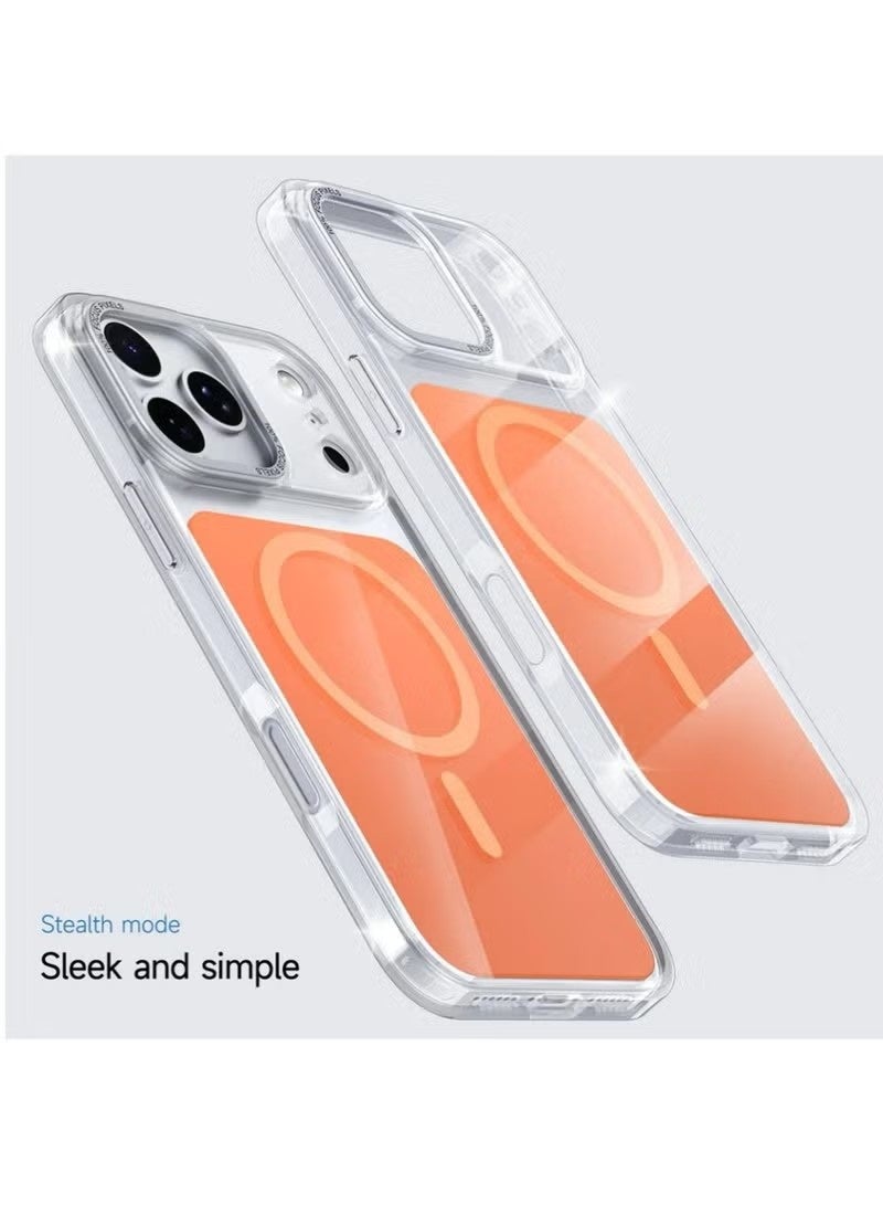 Hot Topic 【Anti-Yellowing Magnetic Case】for iPhone 17 Pro, Ultra-Thin Shockproof Clear Cover Compatible with Wireless Magnetic Charging - Image 2