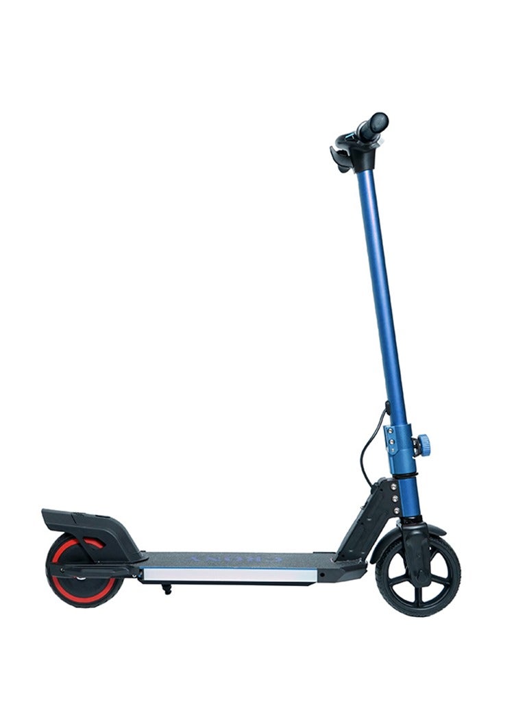 كروني سكوتر كهربائي للأطفال S32 - محرك 130 واط، سرعة 10-16 كم/ساعة، بطارية 21 فولت/2.5 أمبير/ساعة، مدى 5-8 كم، قابل للطي والحمل، إطار من سبائك الألومنيوم، شاشة LED وأضواء، فرامل قدم S32/S31، أزرق - Image 2