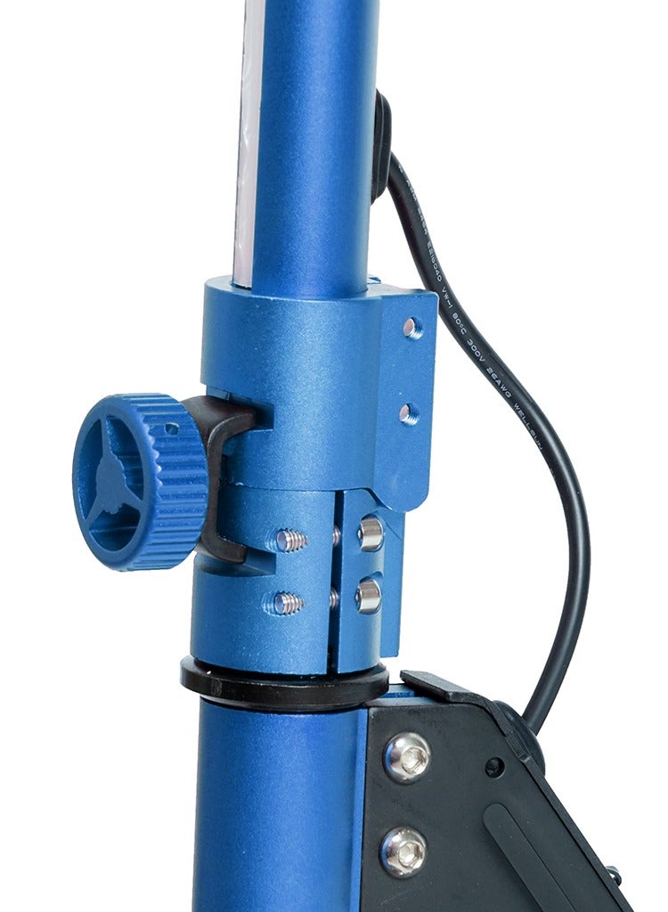 كروني سكوتر كهربائي للأطفال S32 - محرك 130 واط، سرعة 10-16 كم/ساعة، بطارية 21 فولت/2.5 أمبير/ساعة، مدى 5-8 كم، قابل للطي والحمل، إطار من سبائك الألومنيوم، شاشة LED وأضواء، فرامل قدم S32/S31، أزرق - Image 5