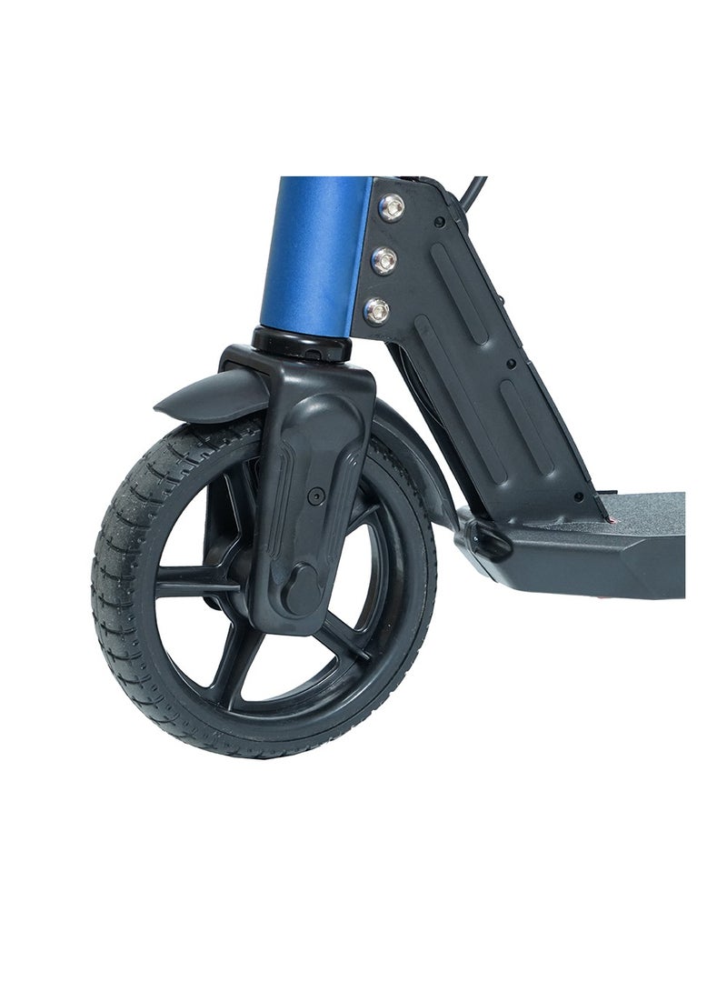 كروني سكوتر كهربائي للأطفال S32 - محرك 130 واط، سرعة 10-16 كم/ساعة، بطارية 21 فولت/2.5 أمبير/ساعة، مدى 5-8 كم، قابل للطي والحمل، إطار من سبائك الألومنيوم، شاشة LED وأضواء، فرامل قدم S32/S31، أزرق - Image 4