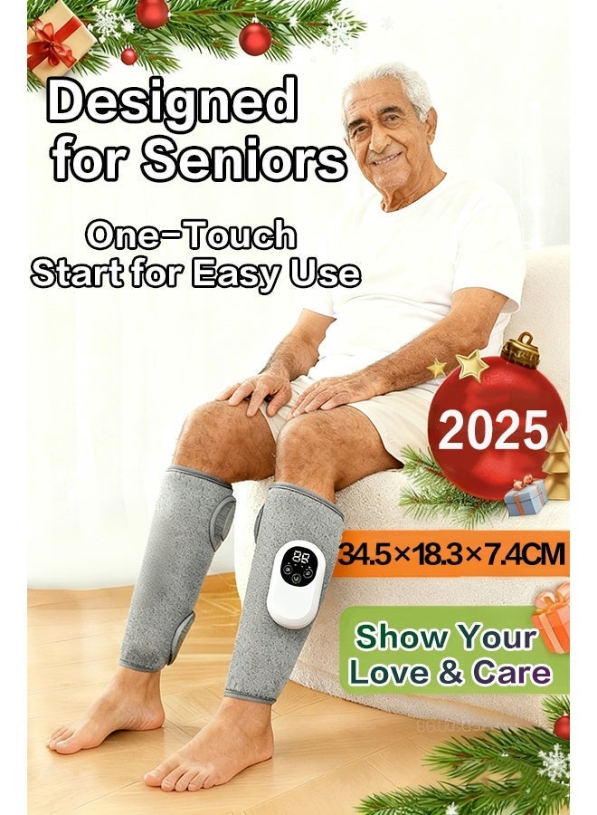 Electric Leg Massager Leg Shaping Wireless Air Compression Heating Calf Massager with 3 Modes for Easy Senior Use - Image 1