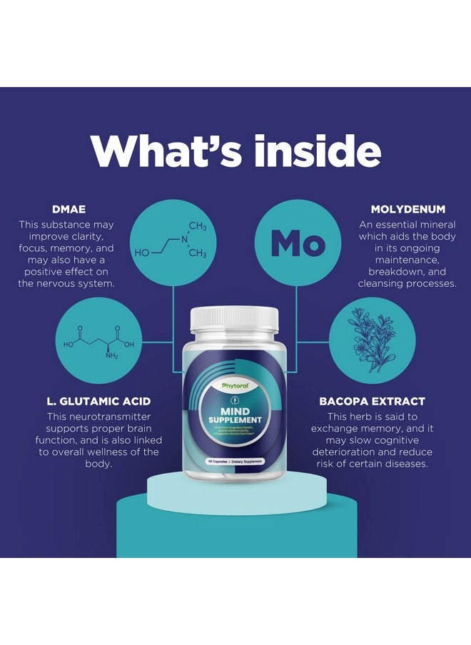 Nootropic Brain Booster For Mental Clarity Best Nootropic Brain Supplement And Memory Pills For Brain Health Mental Focus And Energy Booster Brain Pills For Focus Recalls Memory And Brain Fog