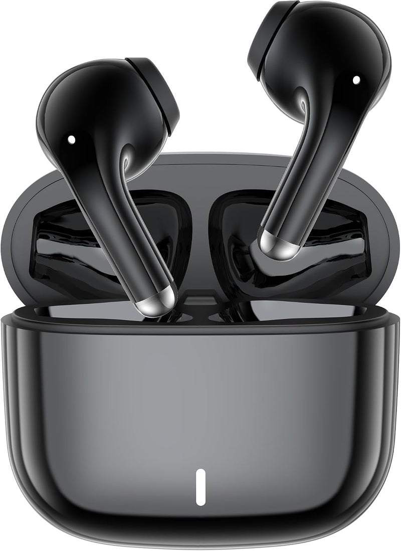 iMangoo Bluetooth Headphone Small Ear Bud for Women Girls Workout Sports Gym Earphones 5.3 Wireless Earbud with Mic for Apple iPhone 15 16 Pro Max 16e 14 Plus 13 Google Pixel Samsung Galaxy S25 S24 Black - Image 1