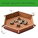 NObranded SHYVIA Dice Tray for RPG DND Table Games Metal Dice Rolling Tray Holder Dice Storage Box Larger Size Double Sided Folding PU Leather and Velvet 4 Pieces - Image 3