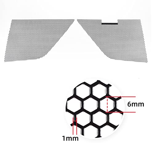 AggAuto Car Vent Mesh Compatible With 2020-2023 Chevy Corvette C8, 4Pcs Aluminum Alloy Honeycomb Hole Automotive Radiator Grill Mesh Set, Auto Body Bumper Front Outer&Inner Grille - Image 3