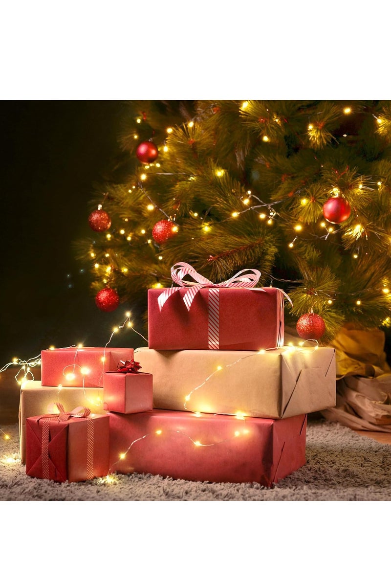 بامير شريط أضواء خرافية تعمل بالطاقة الشمسية بطول 38 قدمًا مكون من 120 مصباح LED لعيد الميلاد ورمضان وديوالي وحفلات الزفاف وأعياد الميلاد وديكور المنزل مقاوم للماء مع 8 أوضاع تغيير زر في لوحة شمسية باللون الأبيض الدافئ - Image 5