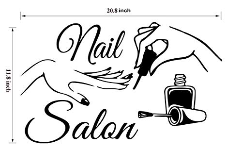 ADECALS Nail Salon Wall Sticker Removeable Quote Vinyl Wall Art Decals - Image 2