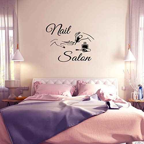 ADECALS Nail Salon Wall Sticker Removeable Quote Vinyl Wall Art Decals - Image 1