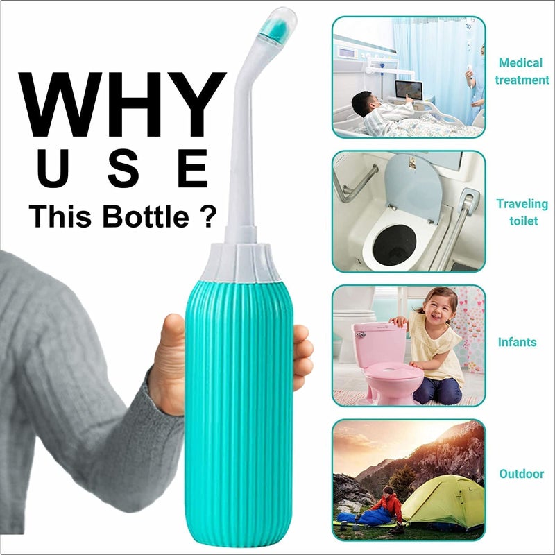 Zyomatiq 500ML Plastic Retractable Handheld Bidet Portable of Antislip Bidet Angled Nozzle Spray with Travel Bag Pack of 1 - Image 5