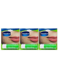 Unilever Vaseline Lip Therapy Aloe Vera : Lip Balm with Petroleum Jelly for providing your Lips with Ultimate Hydration and Essential Moisture to treat Chapped Dry Peeling or Cracked Lips; 016 Oz (3 Pack)  - Image 2