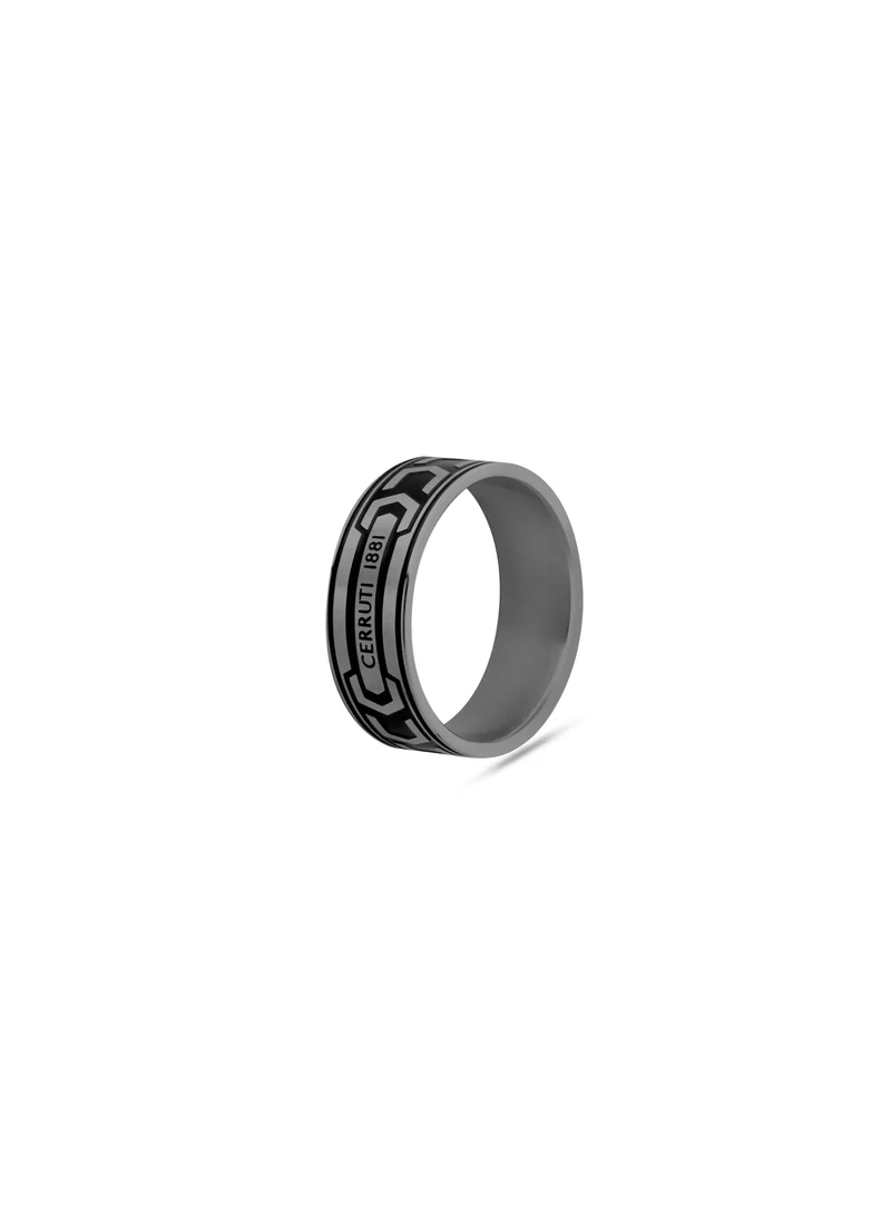 CERRUTI 1881 Bold Black Finger Ring For Men 60
