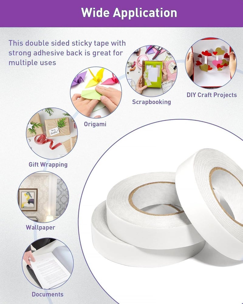 THEMISTO G TAOE121 High Strength Double Side Tissue Tape, 24 Mm (1 Inch X 50 Mt), Clear - Image 3