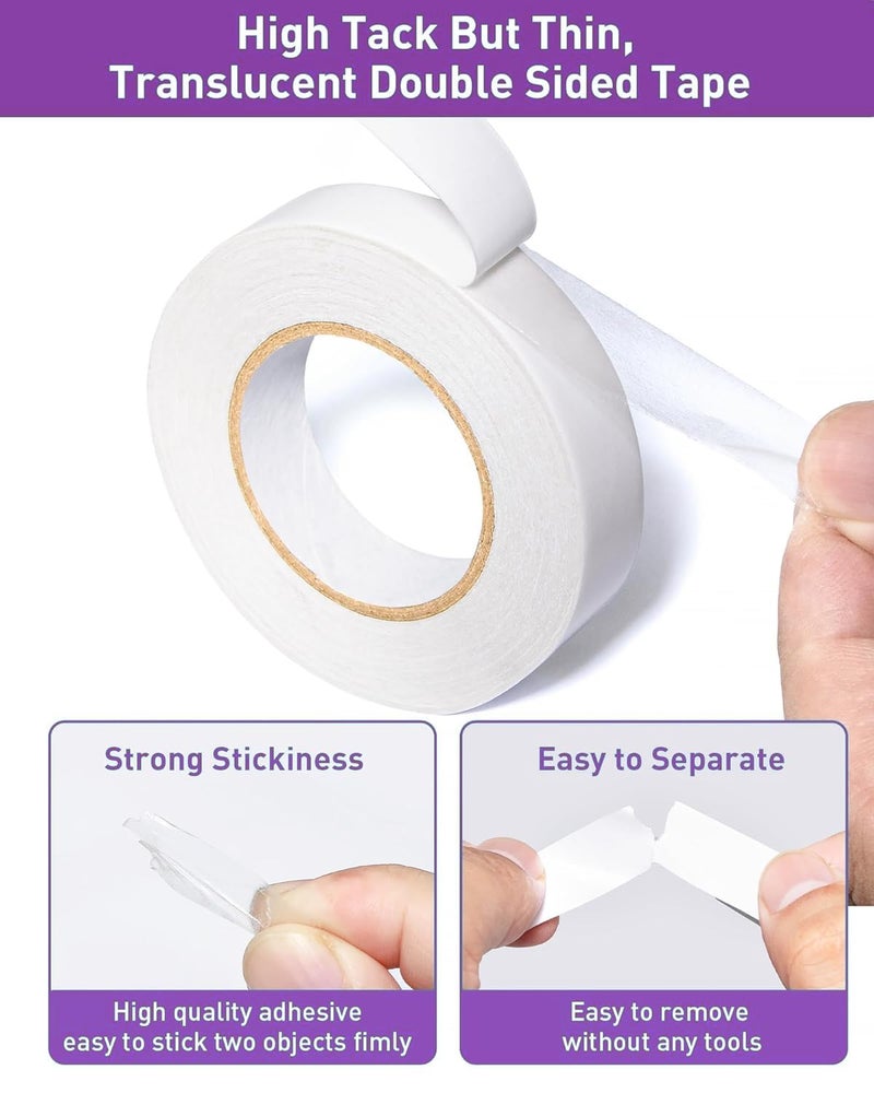 THEMISTO G TAOE121 High Strength Double Side Tissue Tape, 24 Mm (1 Inch X 50 Mt), Clear - Image 4