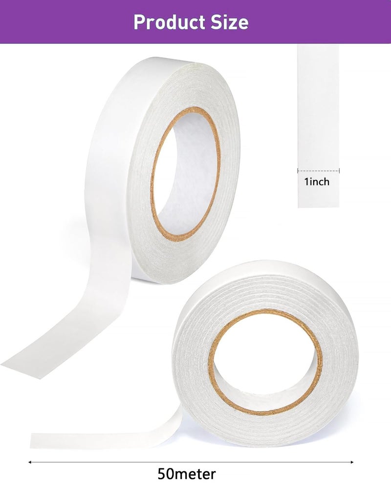 THEMISTO G TAOE121 High Strength Double Side Tissue Tape, 24 Mm (1 Inch X 50 Mt), Clear - Image 2
