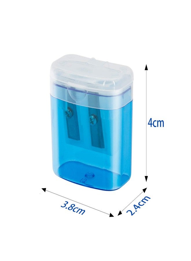 KIDMEN 12 PCS 2 Holes Small Manual Pencil Sharpener with Lid,for Kids,School - Image 4