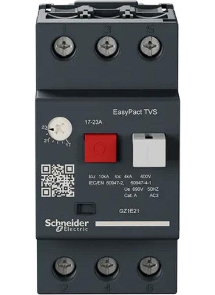 SCHNEIDER EASYPACT TVS GZ1E21 ENGINE PROTECTION SWITCH (17A-23A)