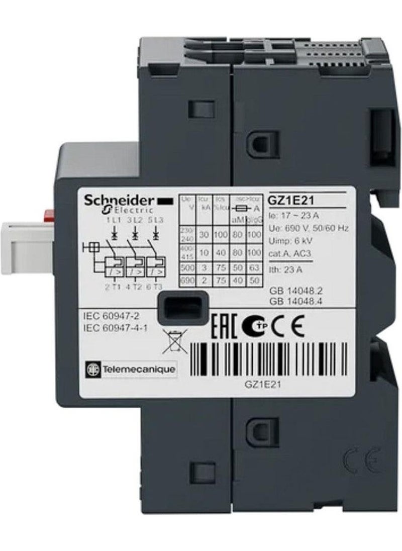 SCHNEIDER EASYPACT TVS GZ1E21 ENGINE PROTECTION SWITCH (17A-23A)