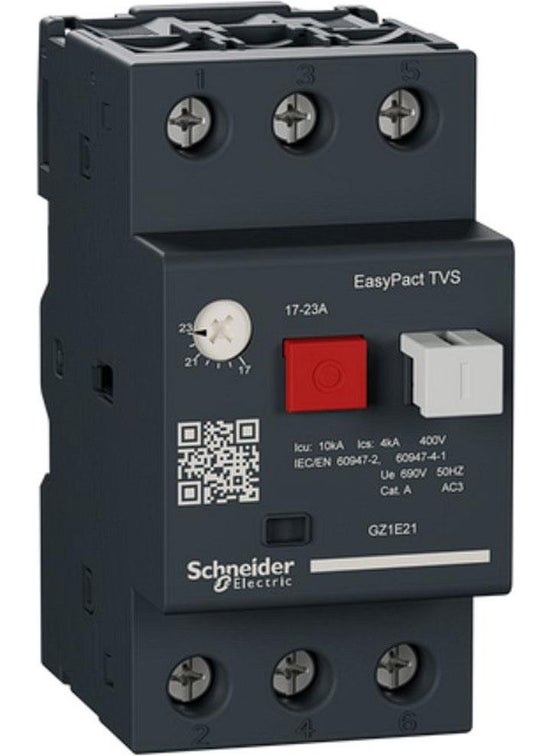 SCHNEIDER EASYPACT TVS GZ1E21 ENGINE PROTECTION SWITCH (17A-23A)