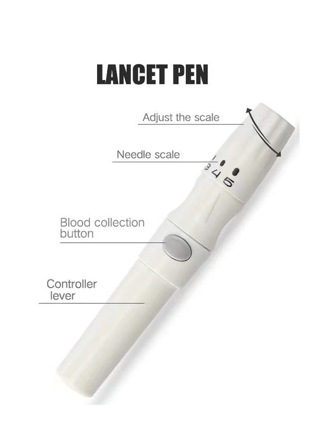 HS Blood Glucose Monitor, Portable Blood Sugar Test Kit, Large Display Digital, 1 Lancing Device, 25 Test Strips and 25 Blood Lancets, Accurate Blood Sugar Level Checker, Home Sugar Blood Test Monitor - Image 4