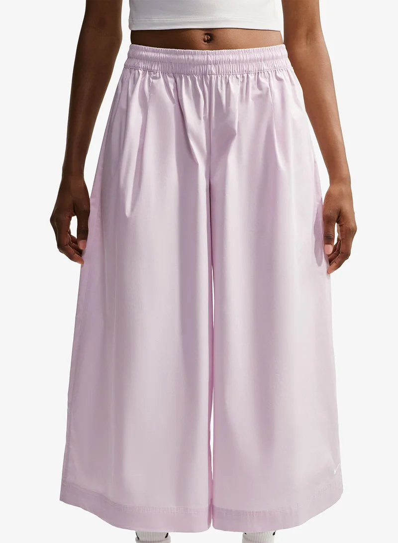 Nike BLEACHED LILAC/(WHITE) Poplin Culotte Pants for Women | Best Price UAE