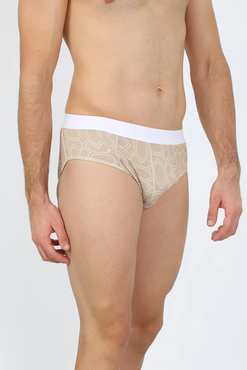 Akbeniz Men's Cotton 3-Patterned Lycra Slip 40121