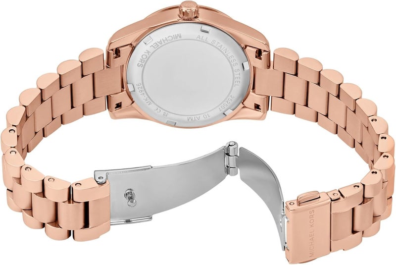 مايكل كورس Women Michael Kors Women's Lexington Lux Multifunction Rose Gold-Tone Stainless Steel Bracelet Watch - Image 4