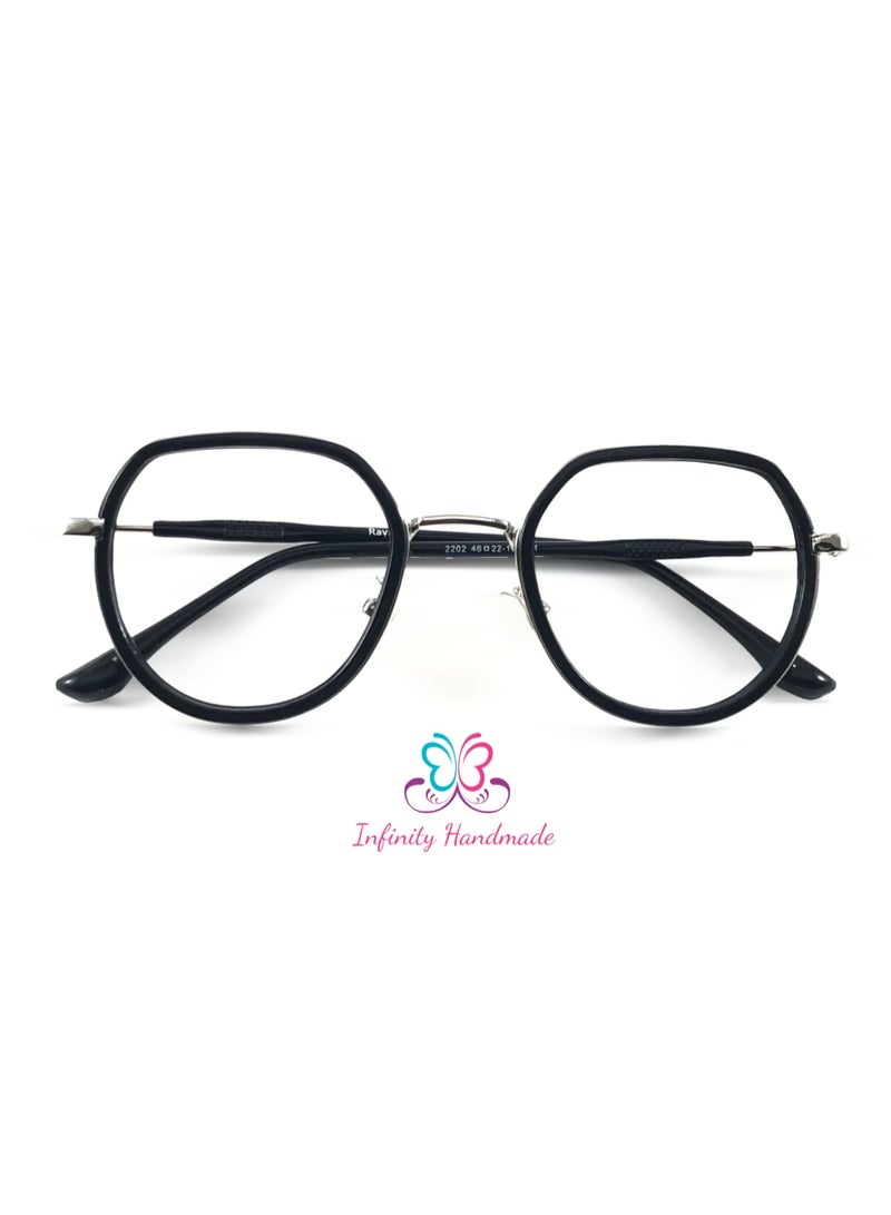 Blue Light Computer and Mobile Glasses – Stylish Square Metal Frame for Men and Women – Anti-Blue Light and Anti-Fatigue Lenses for Reading, Working, Studying, and Gaming - Image 2