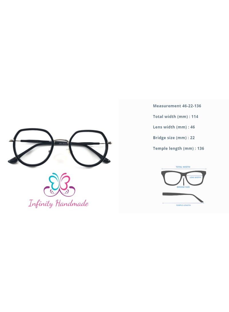 Blue Light Computer and Mobile Glasses – Stylish Square Metal Frame for Men and Women – Anti-Blue Light and Anti-Fatigue Lenses for Reading, Working, Studying, and Gaming - Image 3