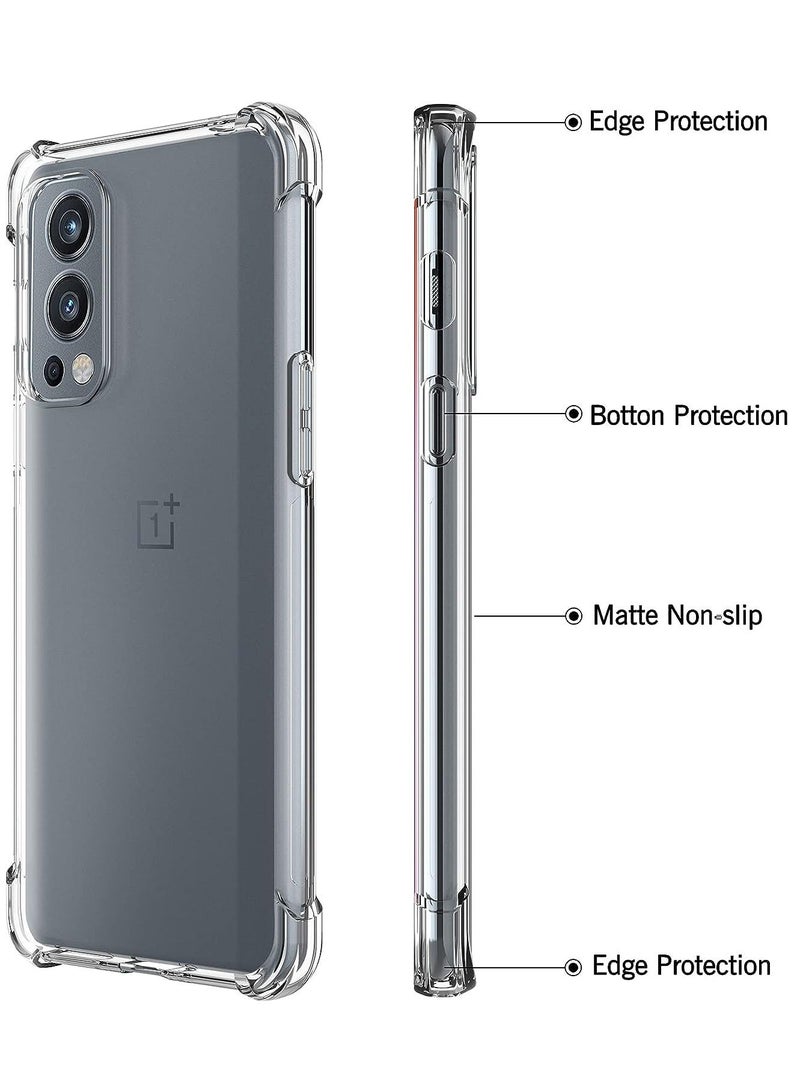 MUNTAQI Case for OnePlus Nord 2 5G Case Cover Back Air Cushion Soft Silicone Shockproof Protective Bumper Shell Corner, - Image 3