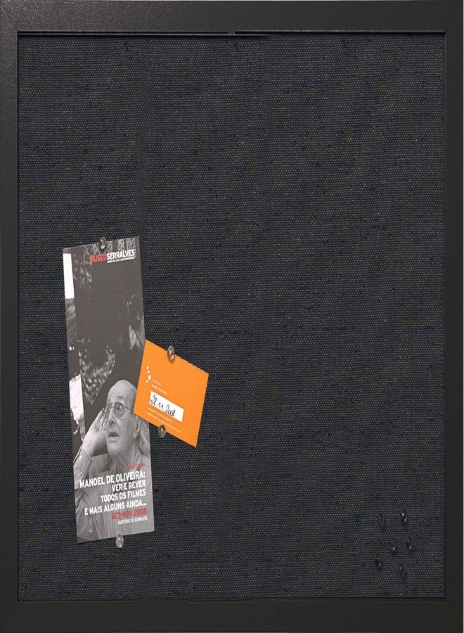 MasterVision Bulletin Board, 18" x 24", Dark Fabric Message Board, Black MDF Frame - Image 2