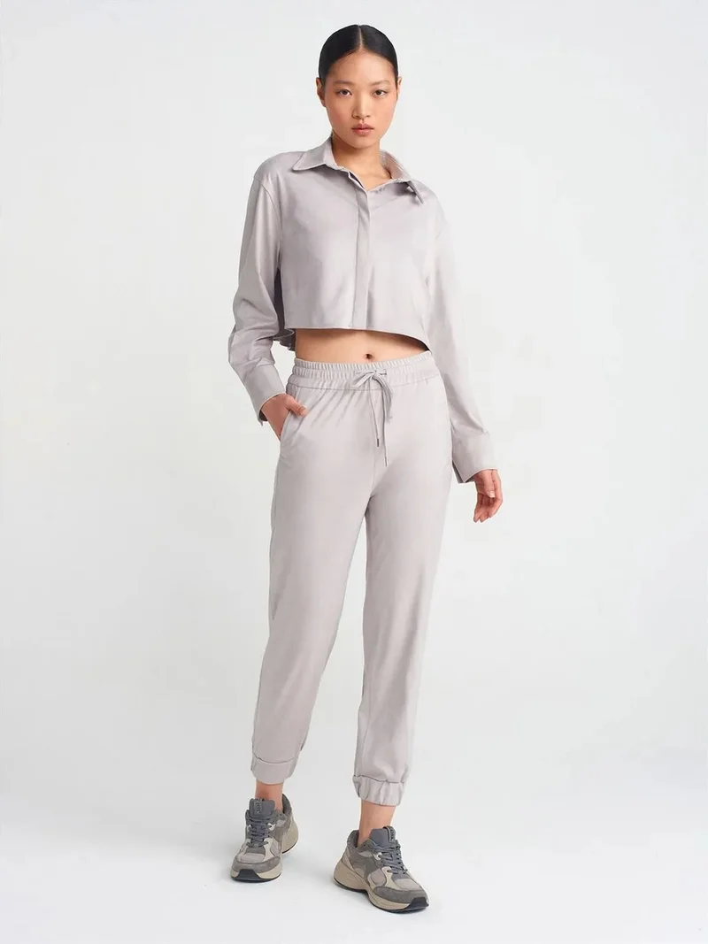 ديلفين Dilvin Faux Suede Jogger Pants