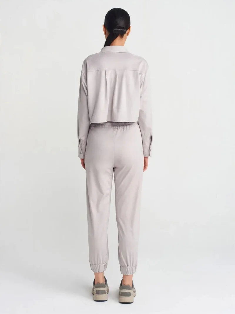 ديلفين Dilvin Faux Suede Jogger Pants