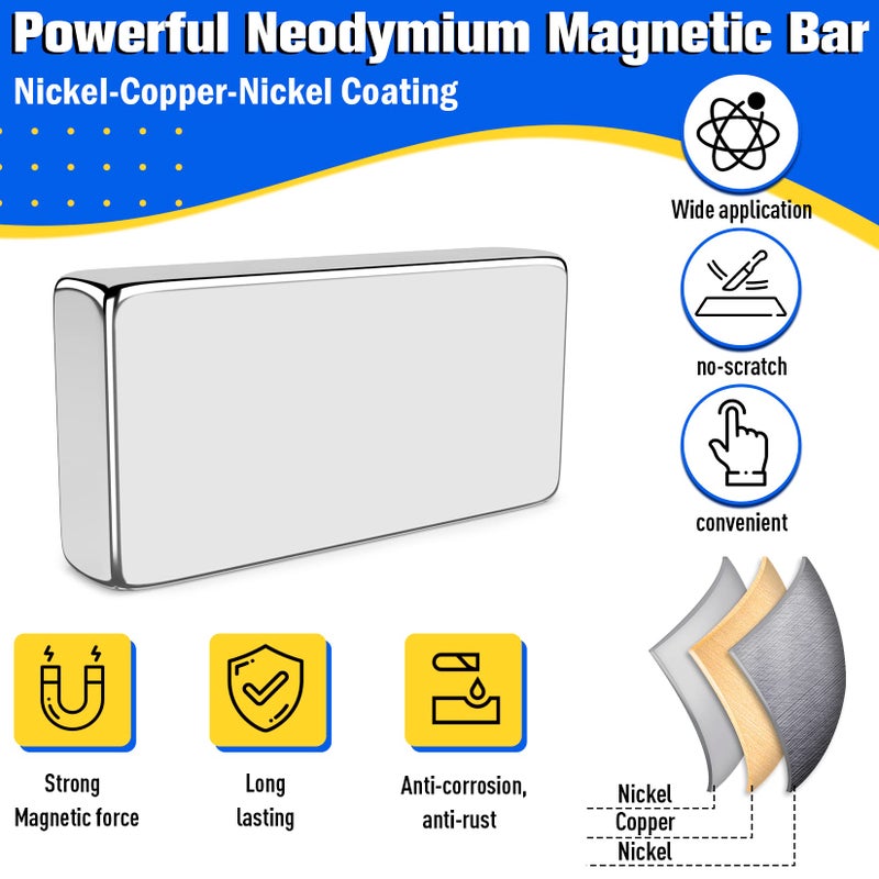 FINDMAG 100Pcs Strong Neodymium Magnets Bar, Heavy Duty Rare Earth Magnets, Rectangular Magnetic Bar, Small Powerful Magnetic Bar for Crafts Kitchen DIY Tool Storage Science Office â€“ 10x5x2mm - Image 5