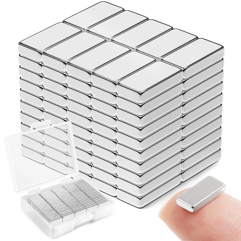 FINDMAG 100Pcs Strong Neodymium Magnets Bar, Heavy Duty Rare Earth Magnets, Rectangular Magnetic Bar, Small Powerful Magnetic Bar for Crafts Kitchen DIY Tool Storage Science Office â€“ 10x5x2mm - Image 1