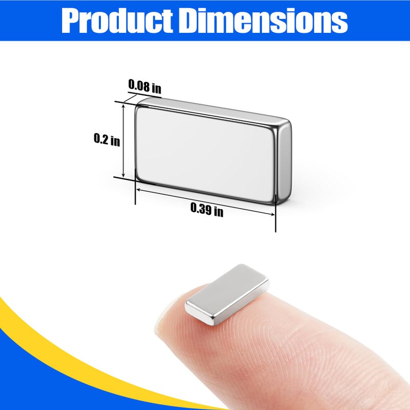 FINDMAG 100Pcs Strong Neodymium Magnets Bar, Heavy Duty Rare Earth Magnets, Rectangular Magnetic Bar, Small Powerful Magnetic Bar for Crafts Kitchen DIY Tool Storage Science Office â€“ 10x5x2mm - Image 4