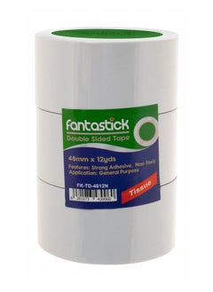 Fantastick 3-Piece Double Sided Tissue Tape 48mm Width  - Image 1