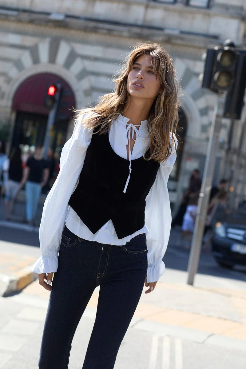 Defacto  Buttoned Corduroy Vest U-Neck for Women | Best Price UAE