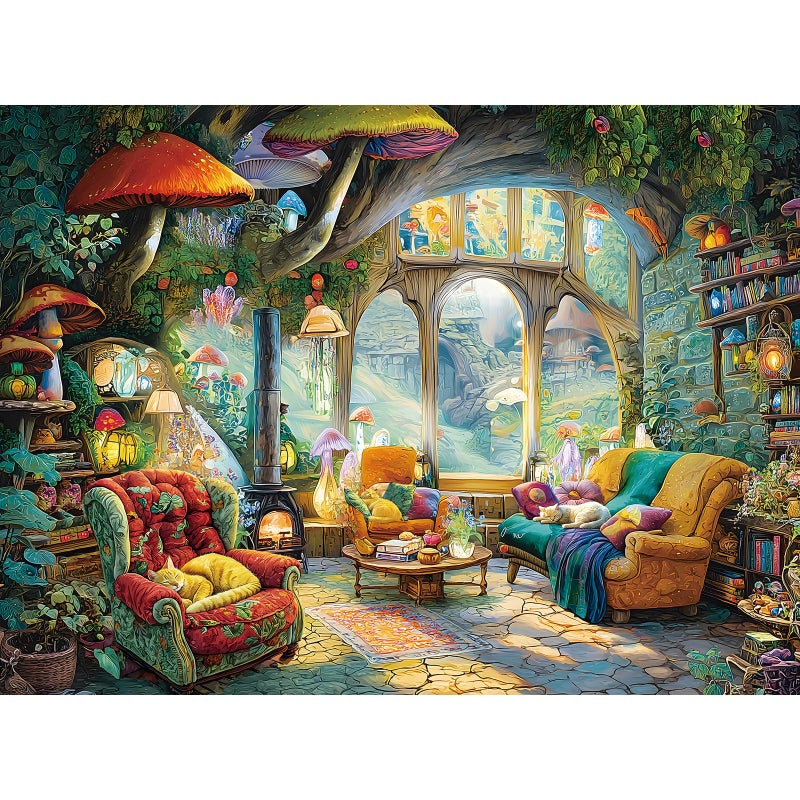 Blueforest Fantasy Mushroom Living 1000 Piece Puzzle for Adults Fun Puzzles for Adults 1000 Pieces with HD Print Poster 275 197 in Dust Free for Gifts Halloween Christmas Family Games Lovers - Image 3