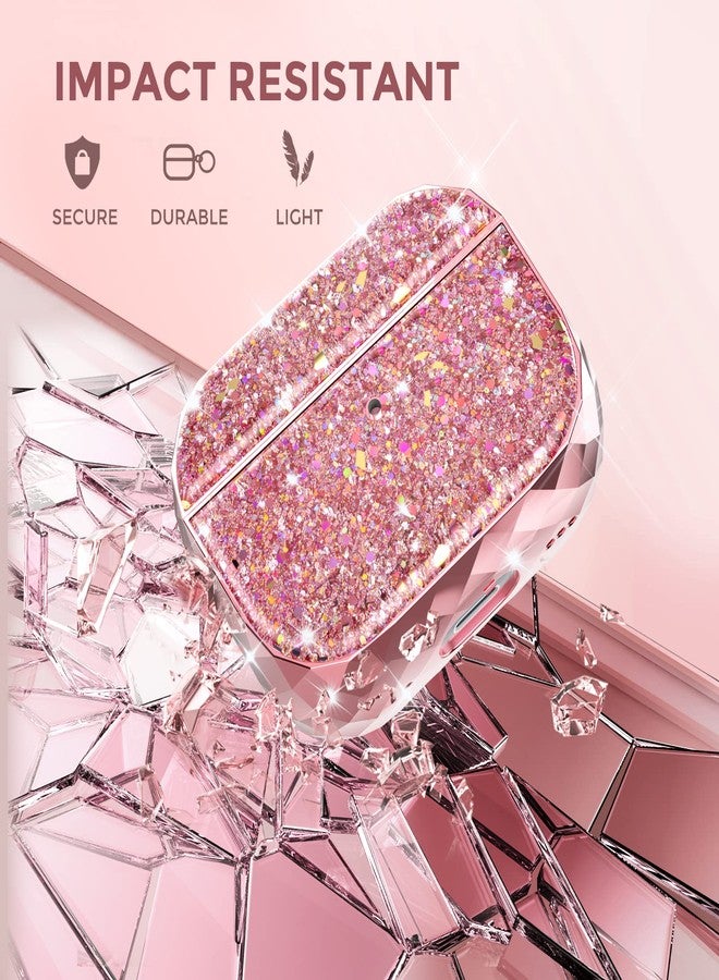 AhaStyle AirPods Pro 2 Case Cover (2024/2023/2022) for Women Girls Luxury Glossy Hard-Shell Protective Case Cover Compatible with Apple AirPods Pro 2nd Gen (USB-C/Lightning Cable) Charging Case - Image 4