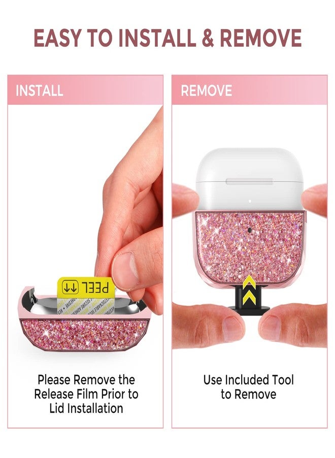 AhaStyle AirPods Pro 2 Case Cover (2024/2023/2022) for Women Girls Luxury Glossy Hard-Shell Protective Case Cover Compatible with Apple AirPods Pro 2nd Gen (USB-C/Lightning Cable) Charging Case - Image 5