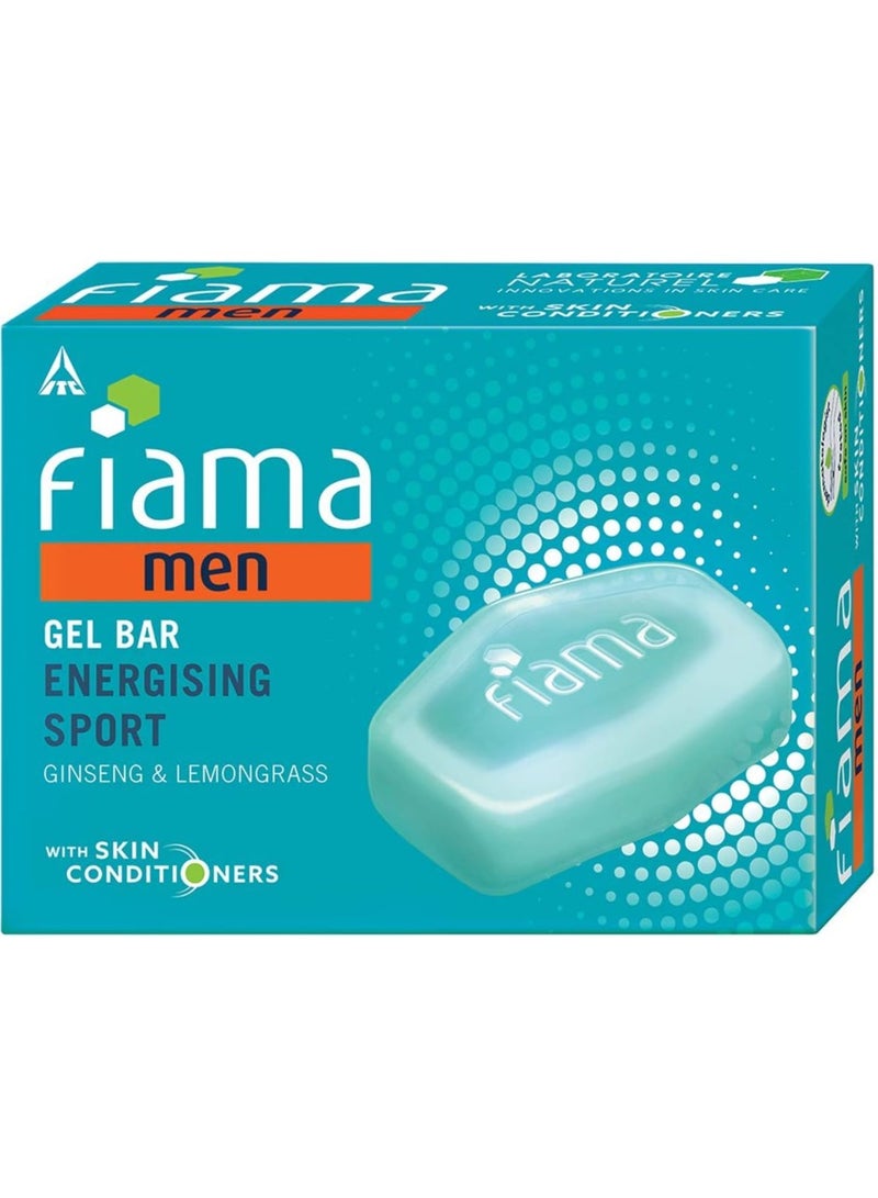 Fiama صابونة فياما للرجال من جل الرياضة المنشط مع الجنسنغ والليمون مع مرطبات البشرة 125 جرام - Image 1