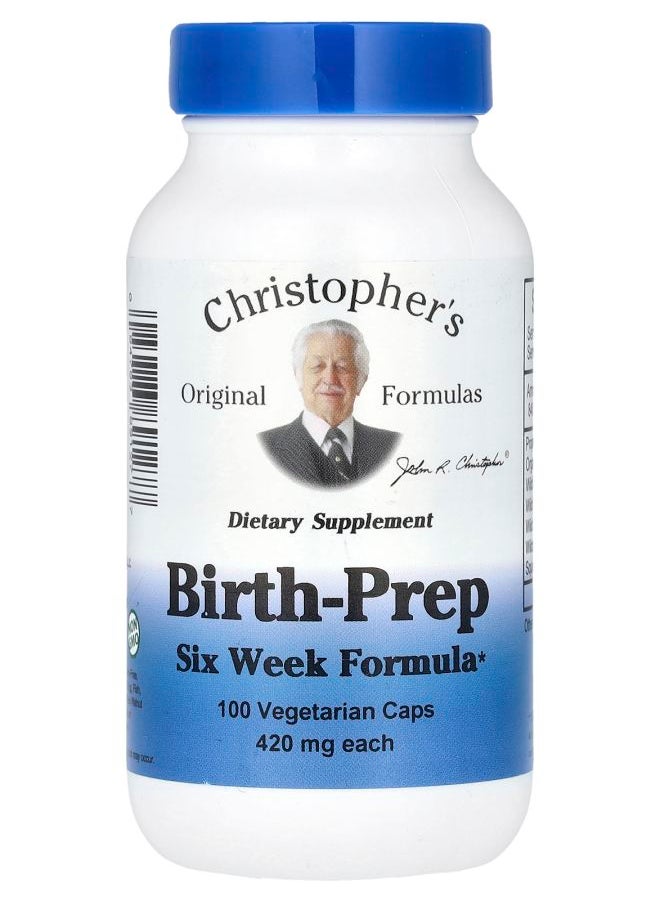 Christopher's Original Formulas - Birth-Prep Six Week Formula 840 mg 100 Vegetarian Caps (420 mg per Capsule) - Image 1