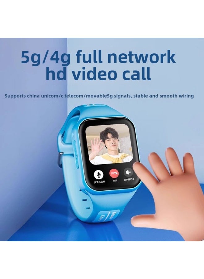 Generic [Official Genuine Goods] Student Children's Smart Phone Watch 5G Netcom Plug-in Card Multifunctional Waterproof Positioning-Color:Top Version White [ultra-clear Dual Camera + 128g] 5g Full Network Access + Face Recognition + Deep Waterproof + Qq + Learning App + Video Call  - Image 4