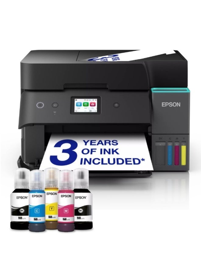 EPSON EcoTank L6390 A4 Wi-Fi Duplex All-in-One Ink Tank Printer with Fax, 1 Year Warranty Black - Image 1