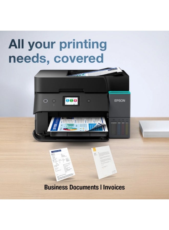 EPSON EcoTank L6390 A4 Wi-Fi Duplex All-in-One Ink Tank Printer with Fax, 1 Year Warranty Black - Image 3